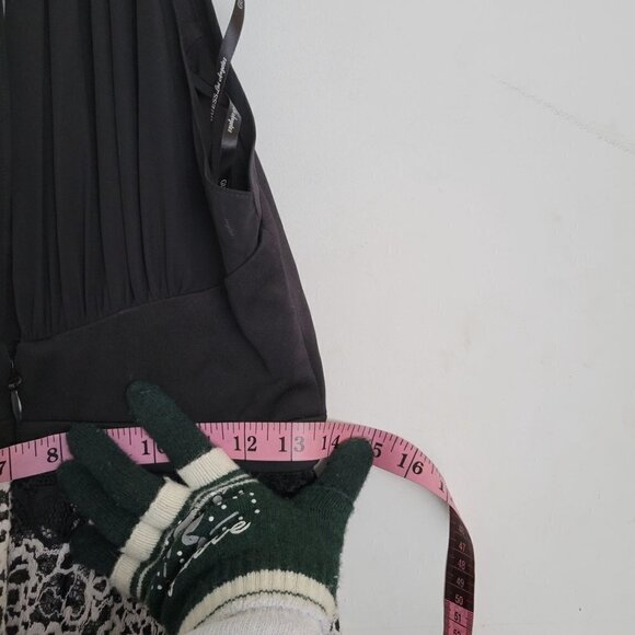 Guess Los Angeles Black Halter Sleeveless Lace Stripe Fit & Flare Dress Size 4 - Picture 9 of 16